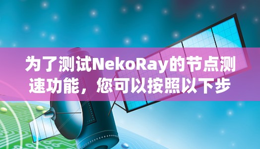 为了测试NekoRay的节点测速功能,您可以按照以下步骤操作