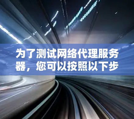 为了测试网络代理服务器，您可以按照以下步骤进行