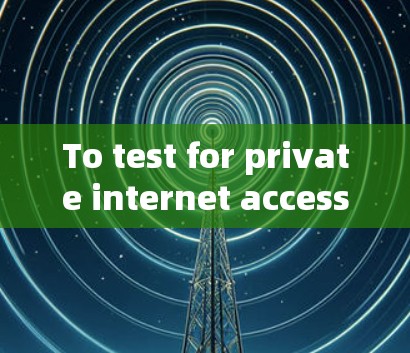 To test for private internet access lines,the following structured approach is recommended: