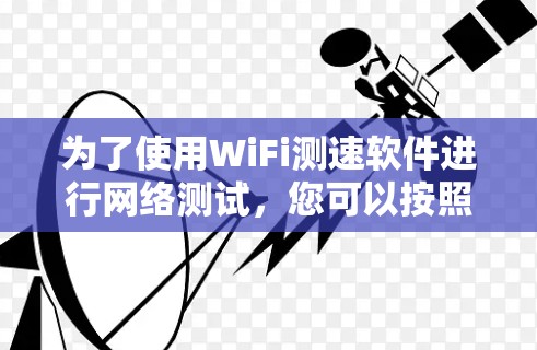 为了使用WiFi测速软件进行网络测试,您可以按照以下步骤进行操作