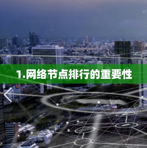 1.网络节点排行的重要性