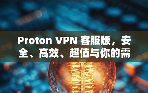 Proton VPN 客服版,安全、高效、超值与你的需求匹配 Proton VPN 客服版,安全、高效、超值与你的需求匹配