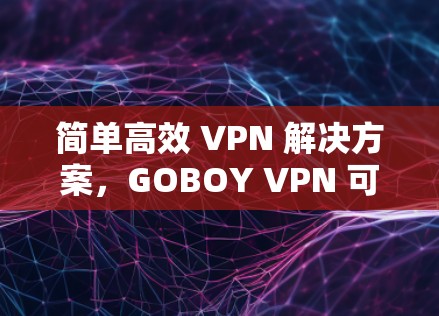 简单高效 VPN 解决方案,GOBOY VPN 可能性 简单高效 VPN 解决方案,GOBOY VPN 可能性