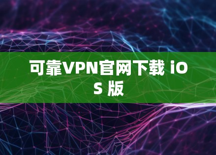 可靠VPN官网下载 iOS 版