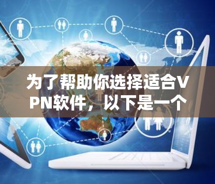 为了帮助你选择适合VPN软件,以下是一个详细的步骤指南 为了帮助你选择适合VPN软件,以下是一个详细的步骤指南